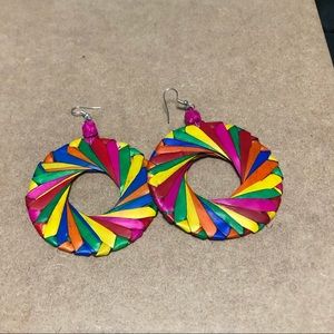 Rainbow Fiesta multicolor fun earrings